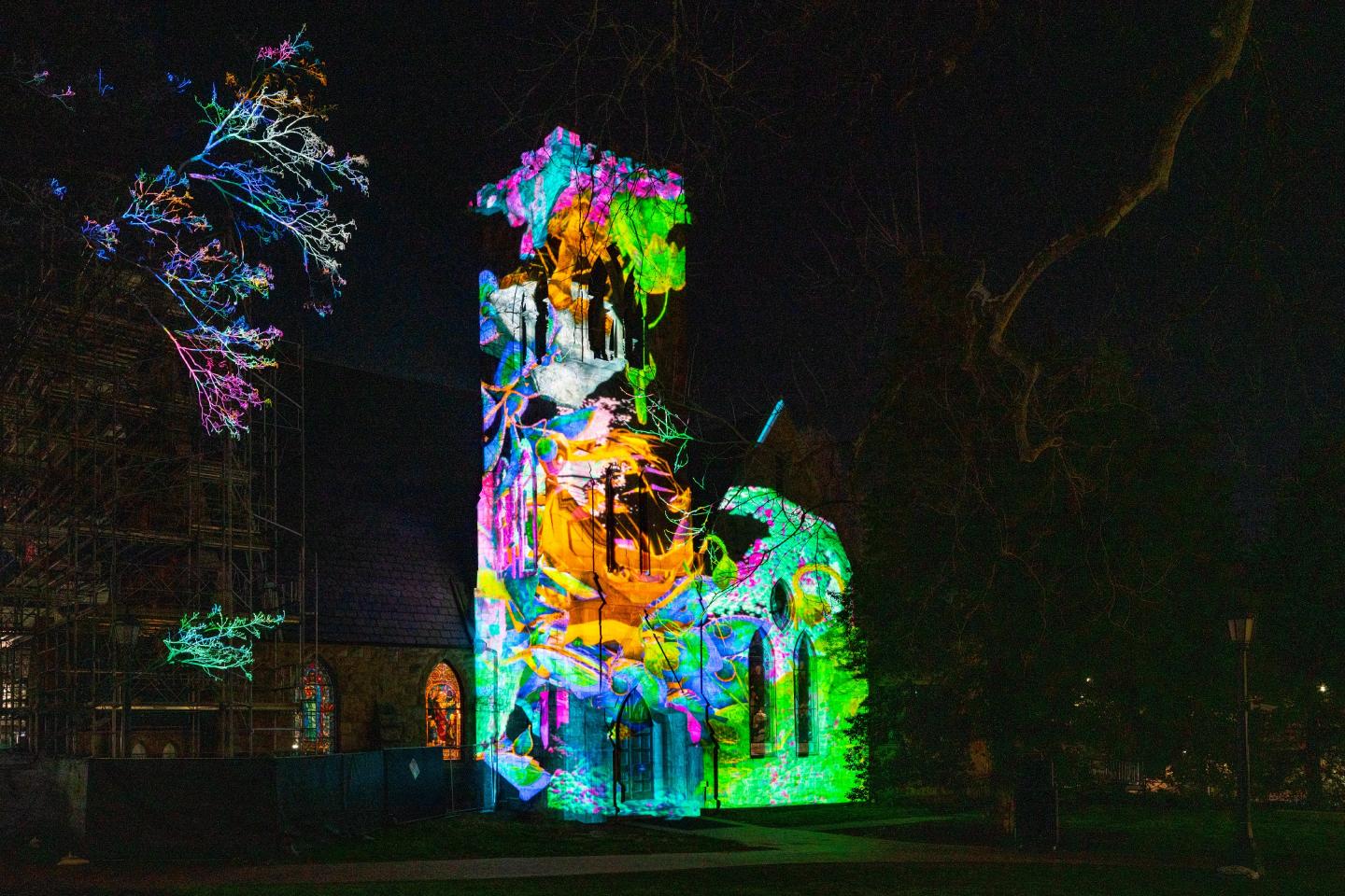 Colorful Projection Mapping on the UVA Chapel