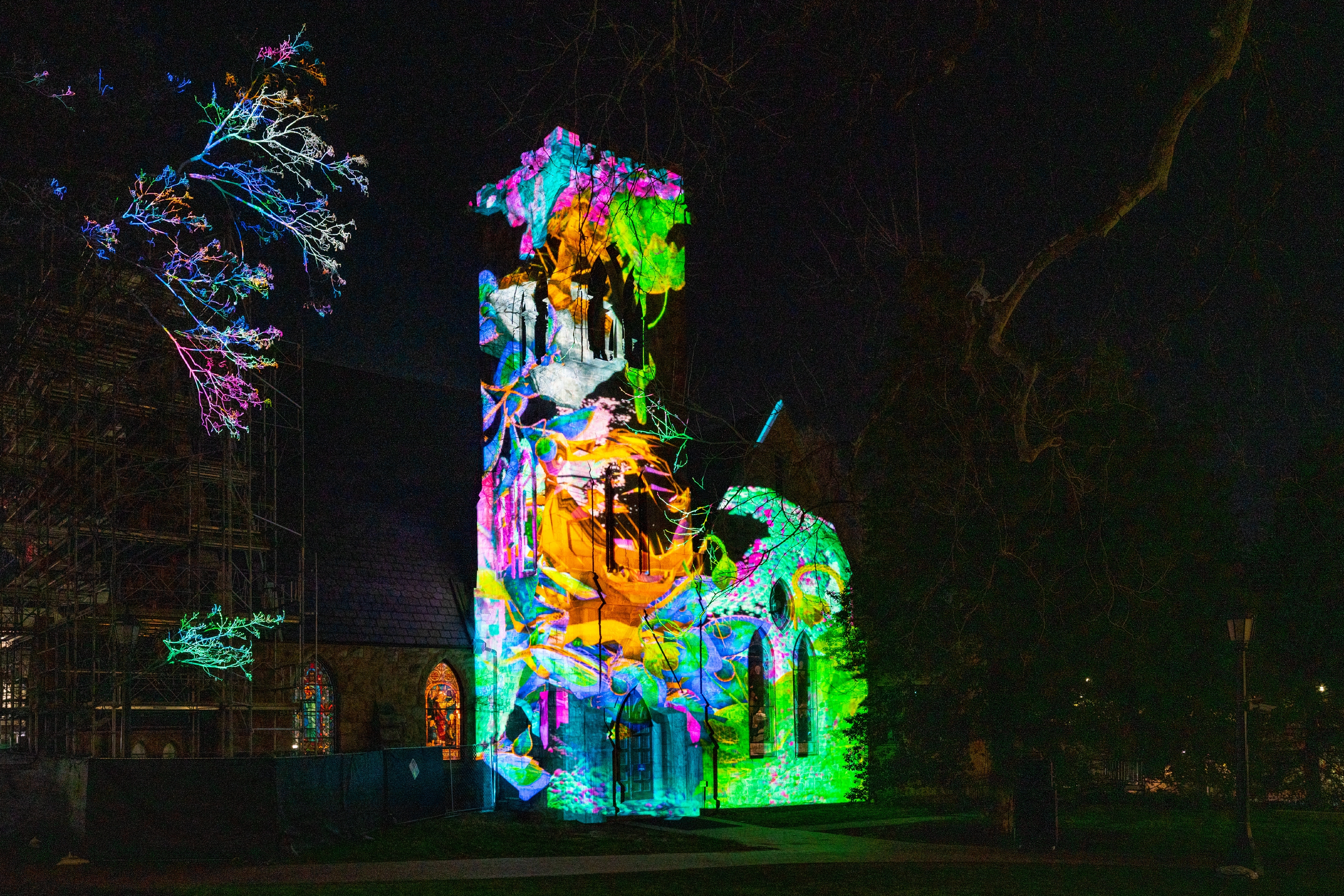 Colorful Projection Mapping on the UVA Chapel