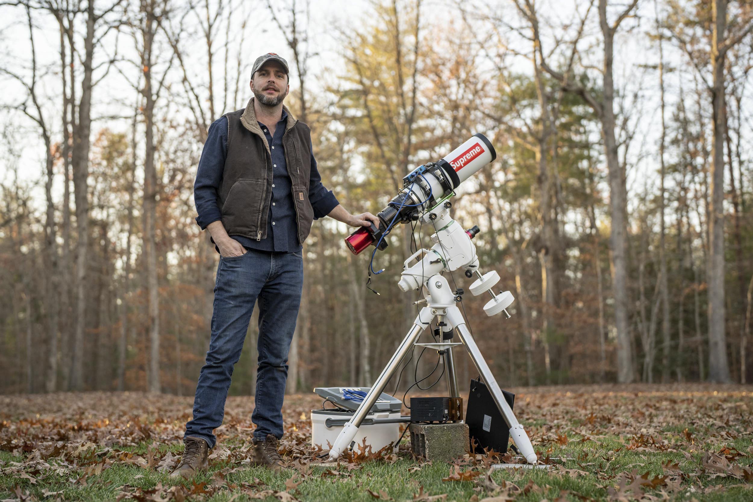 During the pandemic, Brennan Gilmore took up astrophotography, a field he had been interested in since taking astronomy as an undergrad. (Photo by Sanjay Suchak, University Communications)