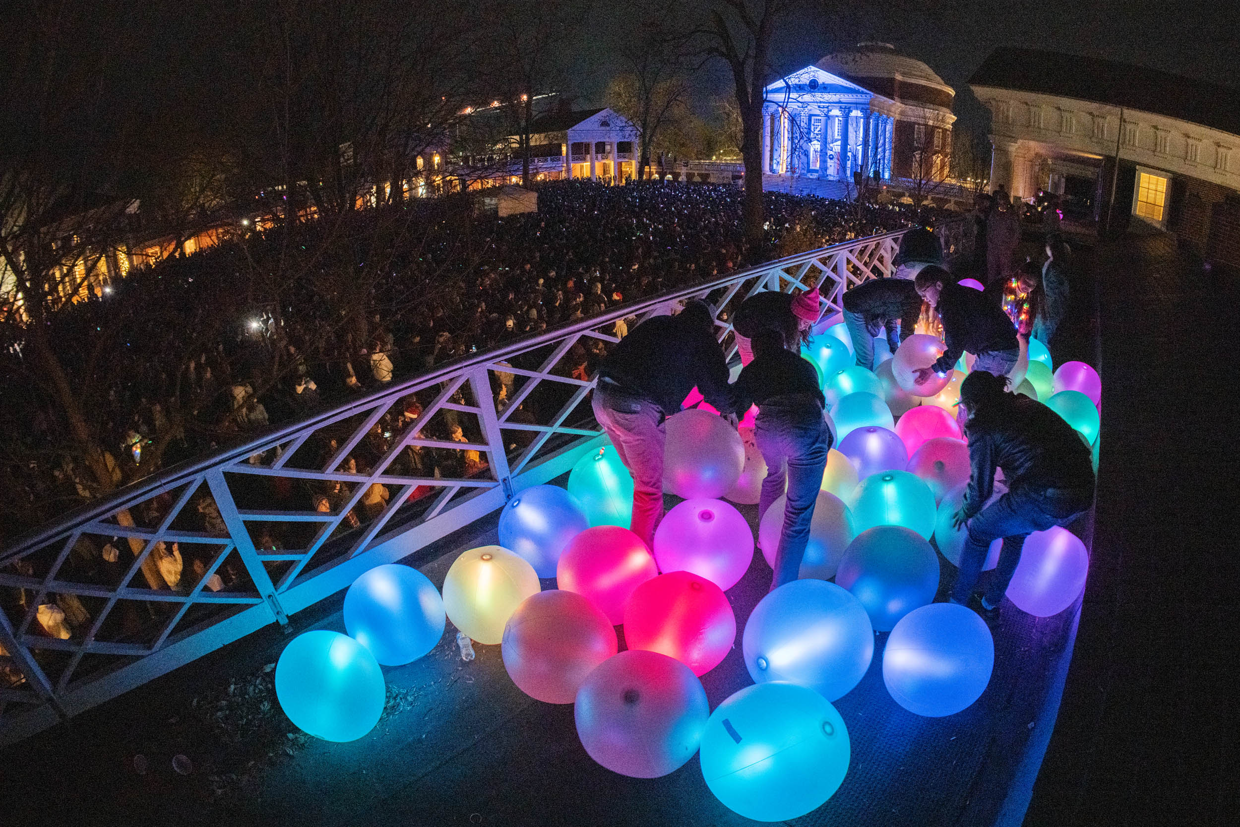 The theme of 2021’s Lighting of the Lawn was “Brighter Than Ever,” chosen to reflect the feeling of emerging after a long, dark period. (Photo by Sanjay Suchak, University Communications)