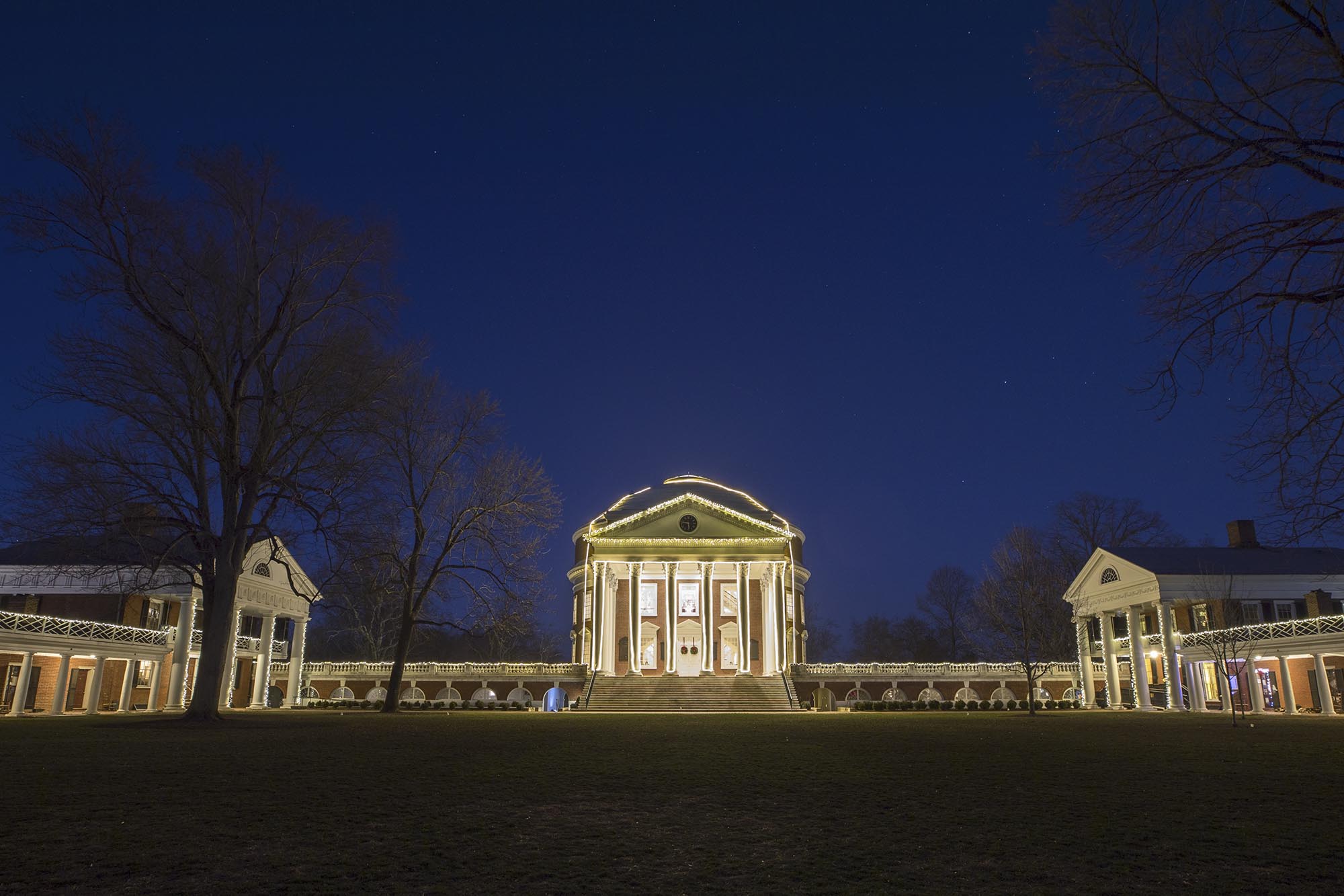 Holiday Concert UVA Lights on Buildings