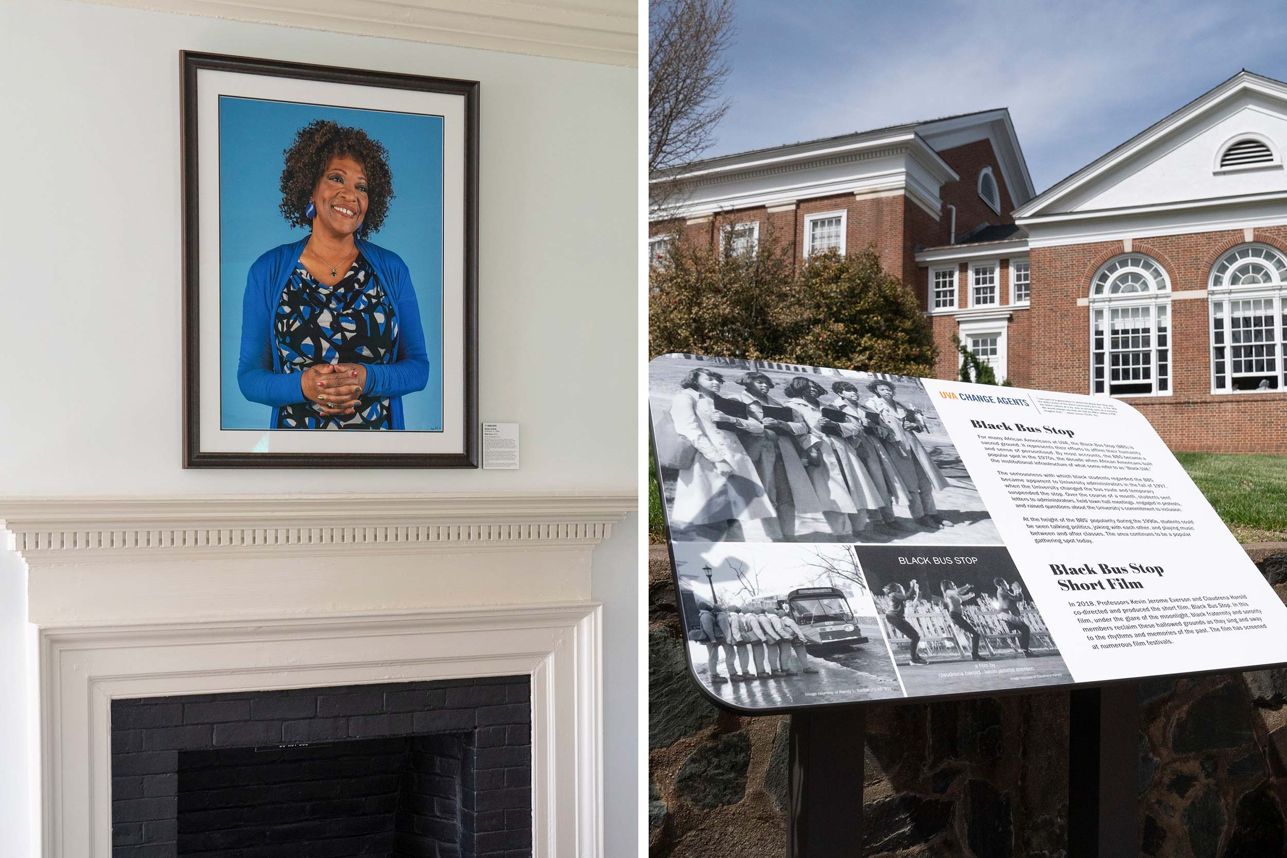 UVA Adds Dove Portrait and Bus Stop Marker to Honor Recent History