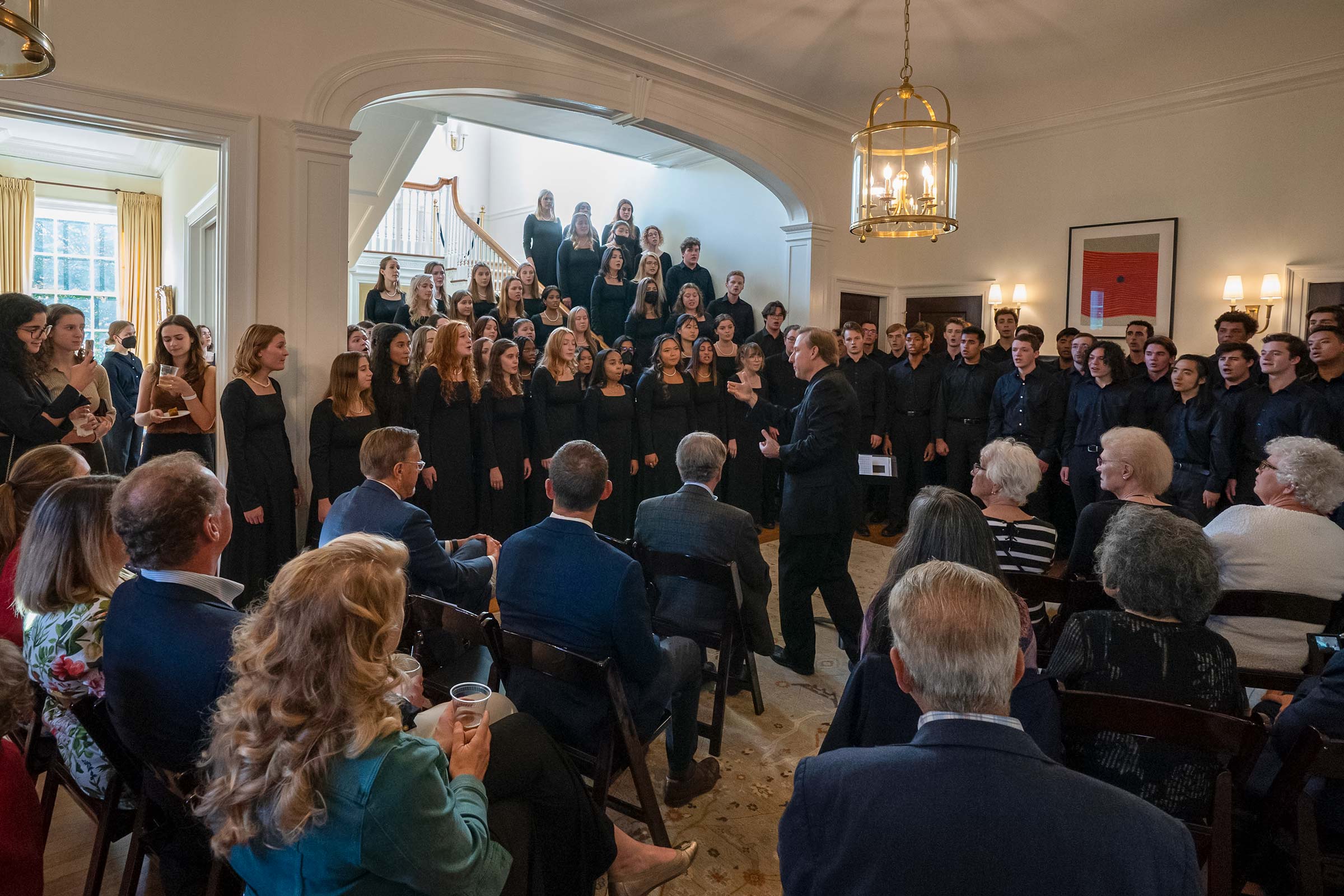 The University Singers perform Thursday afternoon in the foyer of Carr’s Hill. (Photo by Dan Addison, University Communications)