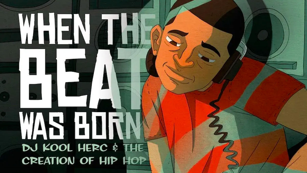 Laban Carrick Hill and Theodore Taylor’s 2013 picture book When the Beat Was Born: DJ Kool Herc and the Creation of Hip Hop (New York: Roaring Brook Press)