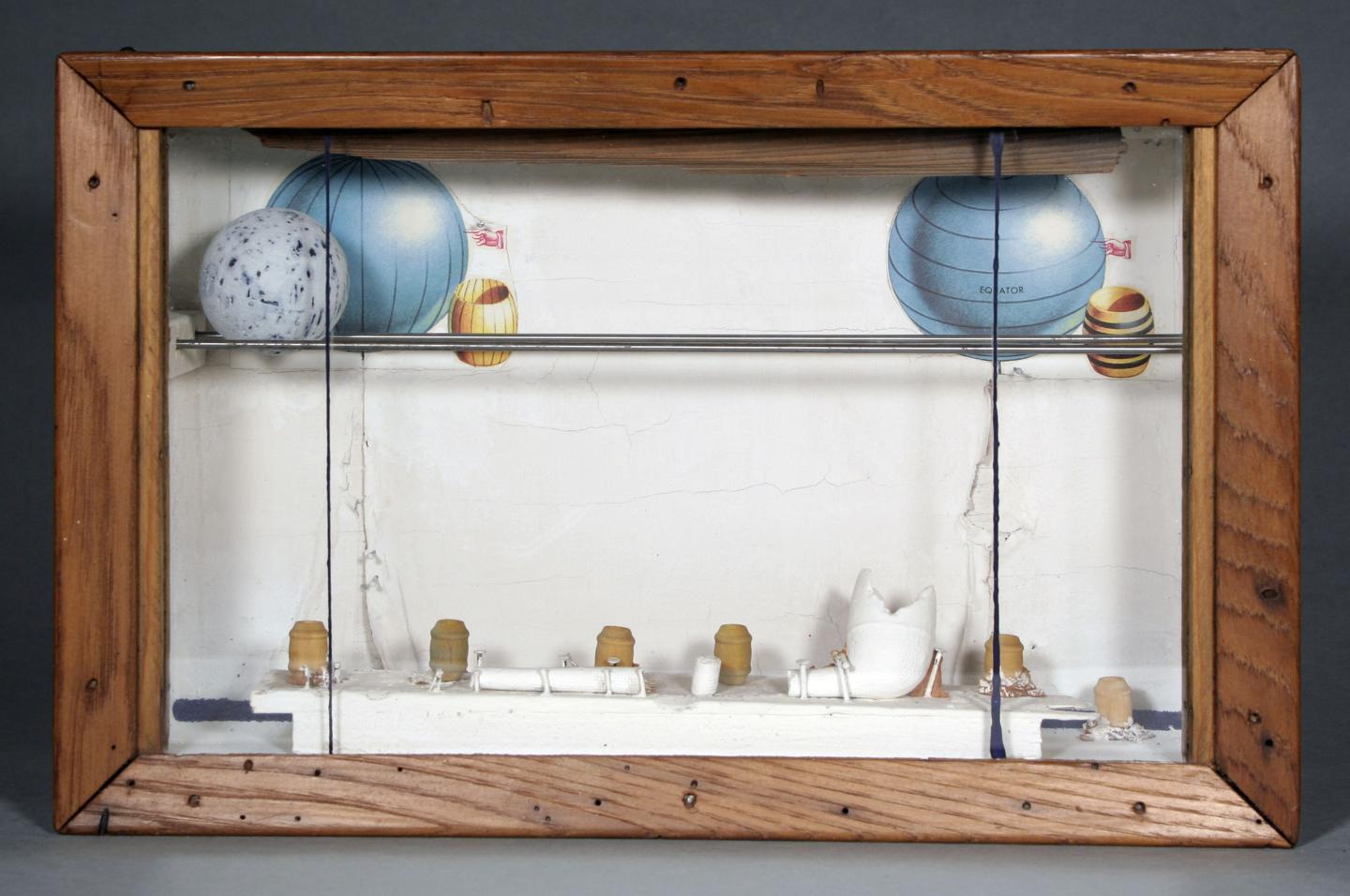 Joseph Cornell (American, 1903 - 1972) 'Untitled (Soap Bubble Set, Latitude and Longitude Box)', ca. 1960 Box construction 10 x 15 ½ x 4 ¼ in. Gift of The Joseph and Robert Cornell Memorial Foundation, 2002.15.4 Courtesy of The Fralin Museum of Art at the University of Virginia © 2022 The Joseph and Robert Cornell Memorial Foundation / Licensed by VAGA at Artists Rights Society (ARS), NY
