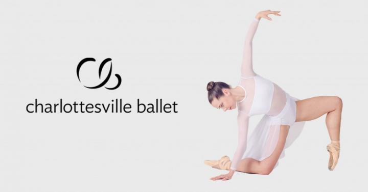 Charlottesville Ballet Dancer and Logo