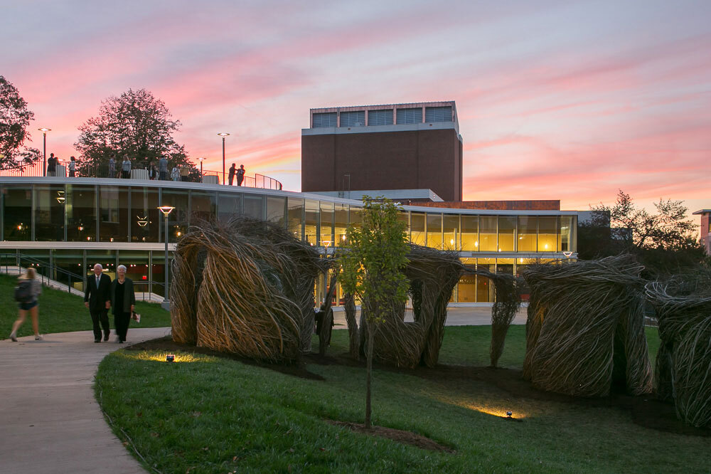 UVA Arts Grounds at dusk